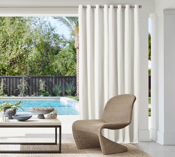 Outdoor Performance Slub Weave Curtain - Thumbnail 2