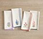 Botanical Embroidered Cotton/Linen Napkins - Mixed Set of 4