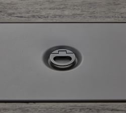 Epsom Concrete Rectangular Propane Fire Pit Table (48")