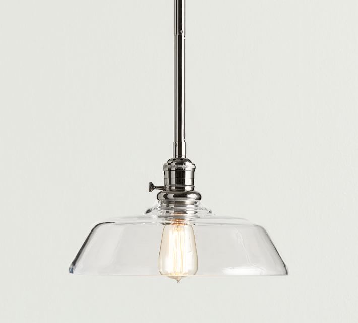 Farmhouse Glass Pole Pendant Light - 13