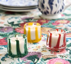 Striped Cocktail Candles