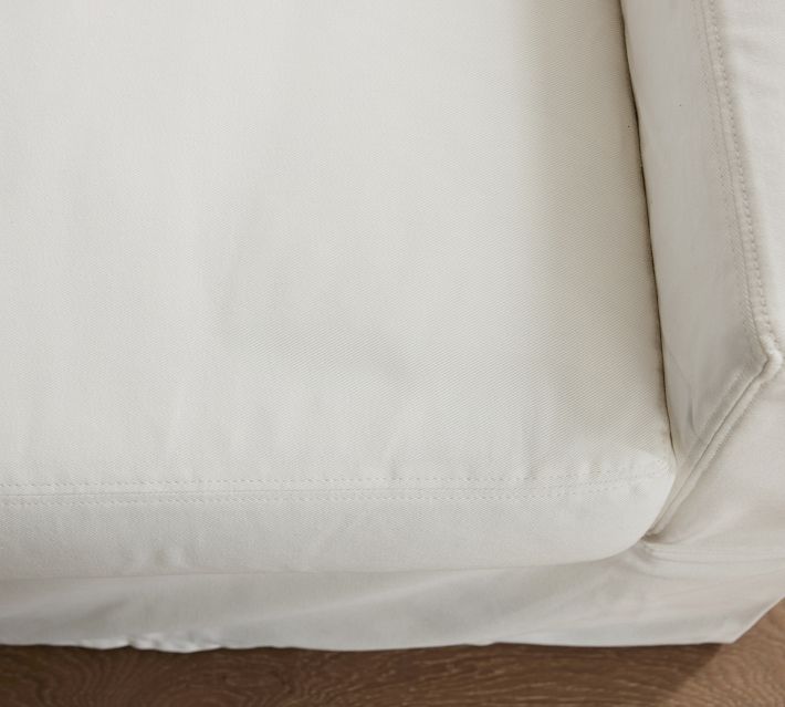 Close-up of white upholstery fabric texture