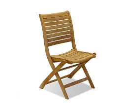 Maya Folding Teak Outdoor Dining Side Chair, Set of 2