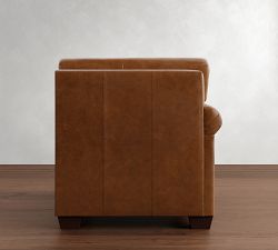 Build Your Own York Roll Arm Deep Seat Leather Sectional