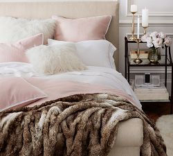 Faux Fur Ombre Throw