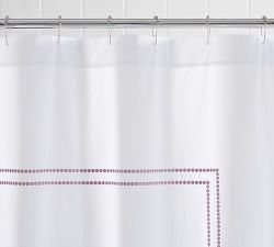Pearl Embroidered Organic Shower Curtain - Thumbnail 2