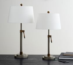 Sutter Adjustable Metal USB Table Lamp (24"-29")