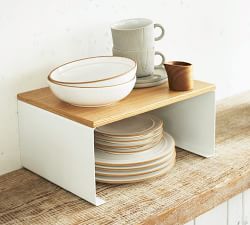 Tosca Wood-Top Stackable Kitchen Rack - Set of 2