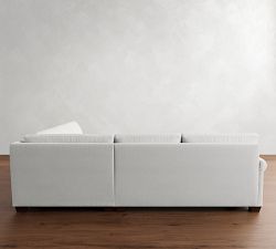 York Roll Arm 3-Piece L-Shaped Wedge Sleeper Sectional (119&quot;)
