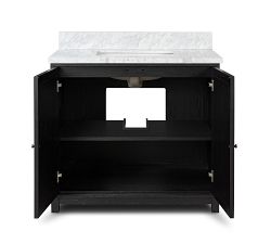 Bryer 36&quot;-48&quot; Marble Top Single Sink Vanity