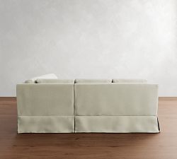 York Slope Arm Slipcovered 3-Piece L-Shaped Sectional (92")