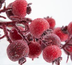 Faux Iced Berry Wreath &amp; Garlands