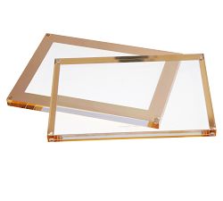 Acrylic and Brass Photo Frames