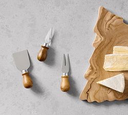 Teak Wood Cheese Knives - Set of 3