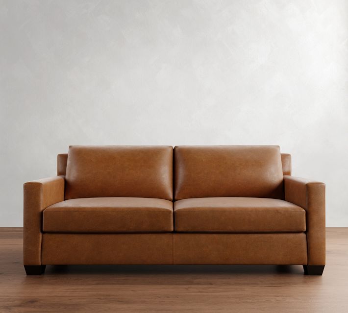Sofa Bed 60 Leather Loveseat York Square Arm Leather Sofa (60