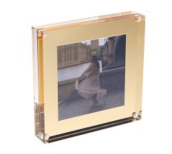 Acrylic and Brass Photo Frames