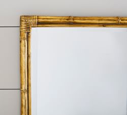 Bamboo Frame Accent Rectangular Wall Mirror (30.5&quot;x43&quot;)