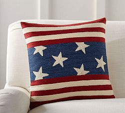 Flag Embroidered Pillow