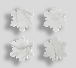 Marble Snowflake Coasters - Set of 4