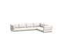 Huntington Square Arm Sectional 6pc - 1 Corner, 2 RA/LA, 3 Armless Chair, HP Canvas; Natural