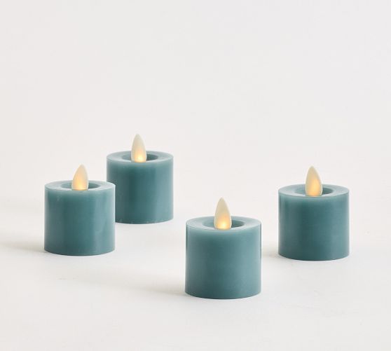 Premium Flickering Flameless Wax Votive Candle - Set of 4 - Thumbnail 2