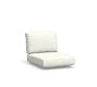 Huntington Cushion Cover Square Arm Outdoor Lounge Chair, High Performance Canvas; White