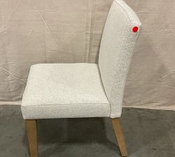 Open Box: Classic Upholstered Dining Side Chair - Performance Boucle Oatmeal, Seadrift Legs