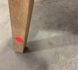 Open Box: Classic Upholstered Dining Side Chair - Performance Boucle Oatmeal, Seadrift Legs