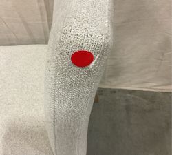 Open Box: Classic Upholstered Dining Side Chair - Performance Boucle Oatmeal, Seadrift Legs