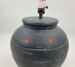 Open Box: Faris Ceramic 21&quot; Table Lamp Base - Matte Black