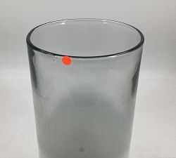 Open Box: Montecito Glass Hurricane Candle Holder, Large - 15" H  - White Ombre