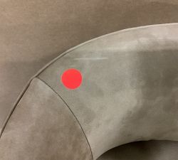 Open Box: Courchevel Leather Stool, Bar Height - Nubuck Camel, Seadrift Leg