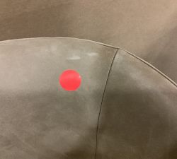 Open Box: Courchevel Leather Stool, Bar Height - Nubuck Camel, Seadrift Leg