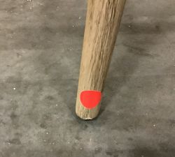 Open Box: Courchevel Leather Stool, Bar Height - Nubuck Camel, Seadrift Leg