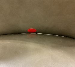 Open Box: Layton Leather Bar Height Stool - Blackened Oak Legs, Legacy Taupe