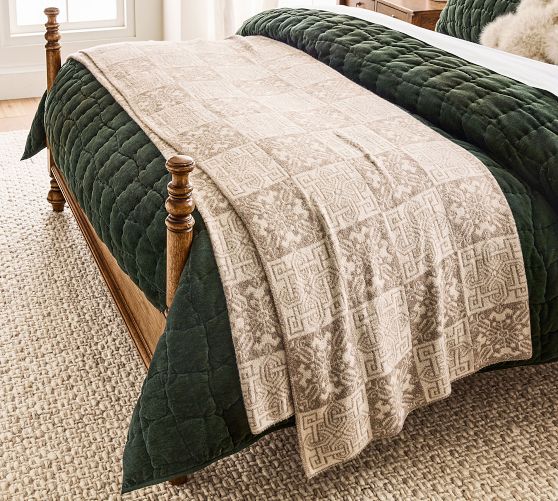 Jacquard Knit Fair Isle Blanket