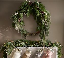 Faux Lit Oversized Avant-Garde Wreath &amp; Garland