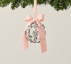 LoveShackFancy Crystal Bow Sphere Ornament