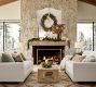Faux White Berry Pine Candle Holder Centrepiece