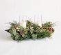 Faux White Berry Pine Candle Holder Centrepiece