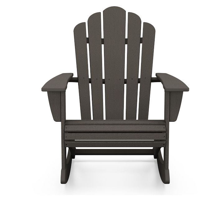 Dark brown Adirondack chair front view