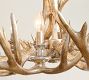 Faux Antler Round Champagne Chandelier (48&quot;)