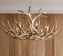 Faux Antler Round Champagne Chandelier (48&quot;)