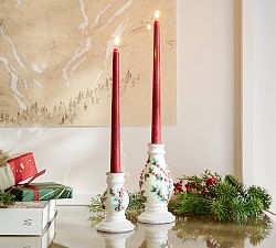 Ceramic Winter Berry Candle Holder