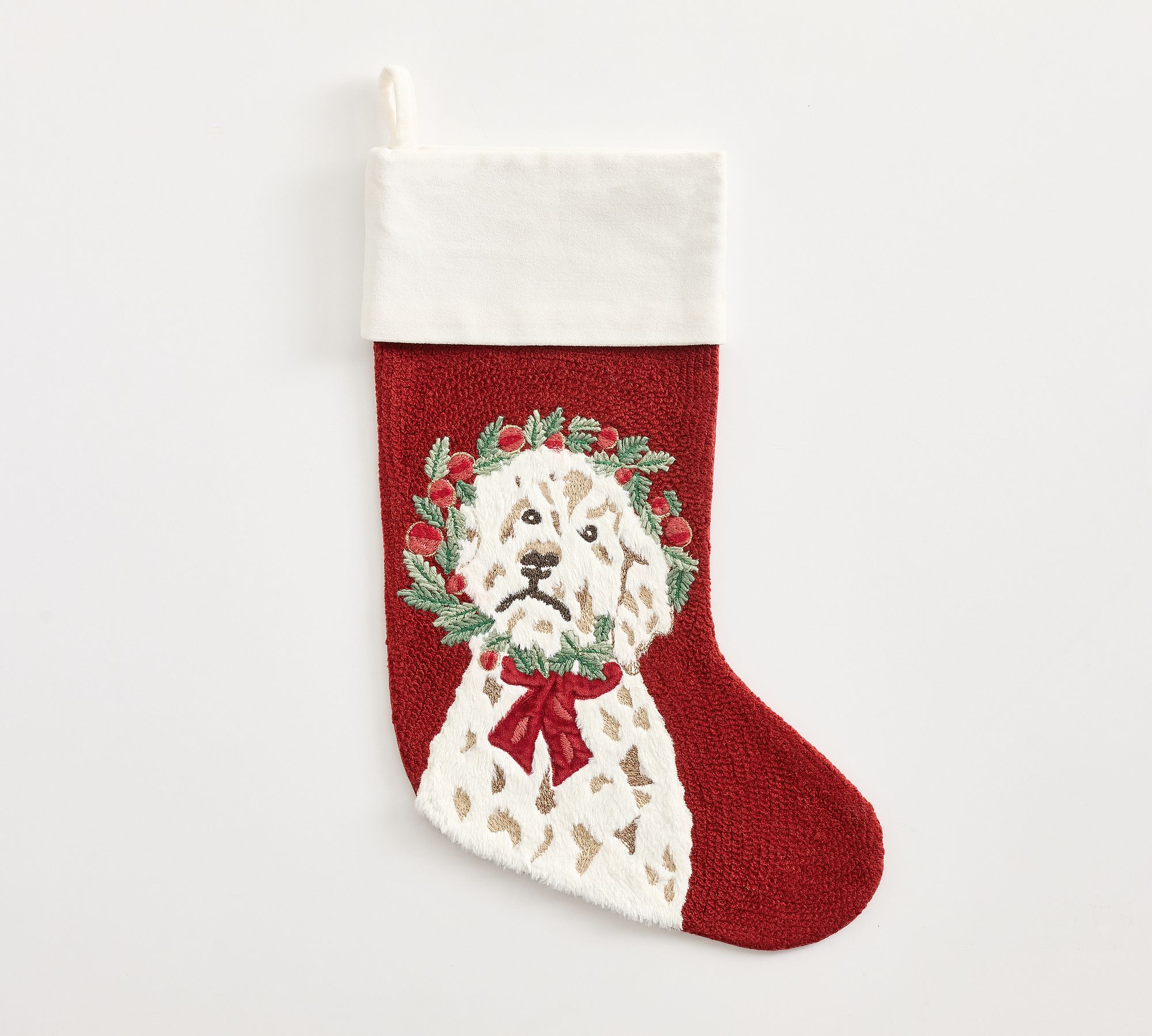 Goldendoodle Crewel Stocking
