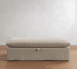 Palmetto Slipcovered Ottoman and a Half