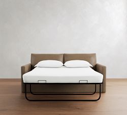 Westwood Slim Arm Deep Seat Leather Sleeper Sofa  (53"&ndash;84")