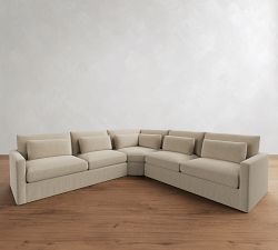 Westwood Square Arm 3-Piece L-Shaped Wedge Sleeper Sectional (127")