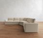 Westwood Slim Arm Slipcovered 3-Piece Wedge Sectional (125&quot;)