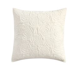 LoveShackFancy Rosette Velvet Quilted Sham